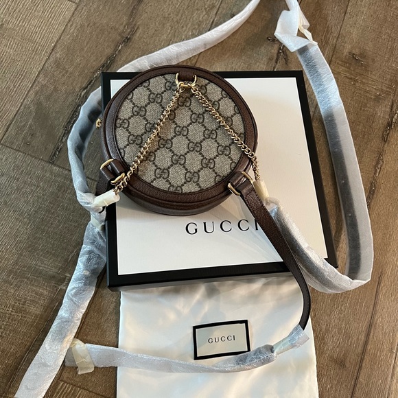 GUCCI
Brand New GG Supreme Monogram Web Mini Ophidia Round Backpack Brown - Picture 3 of 12